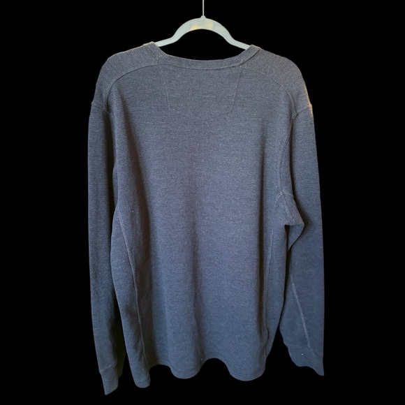 Eddie Bauer Waffle Knit Crewneck Charcoal Grey 2XL - Picture 3 of 8